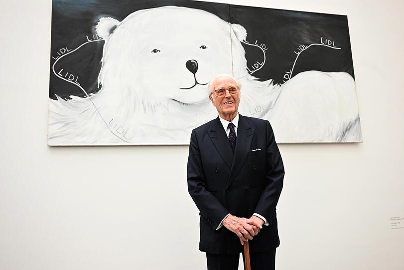 Der "Lidl-Eisbär" von Jörg Immendorff könnte als freundlich-freches Maskottchen für die Ausstellungs-Hommage an den großen Sammler Herzog Franz von Bayern herhalten. Der Rest ist nicht ganz so "knuffig", dafür herrlich wild.