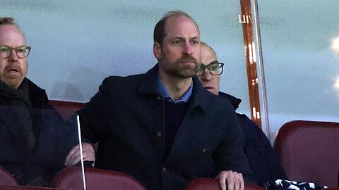 Prinz William beim Spiel seines Lieblingsvereins Aston Villa.