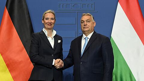 AfD-Chefin Alice Weidel und der ungarische Ministerpräsident, Viktor Orban, trafen sich im Februar in Budapest. (Archivfoto)