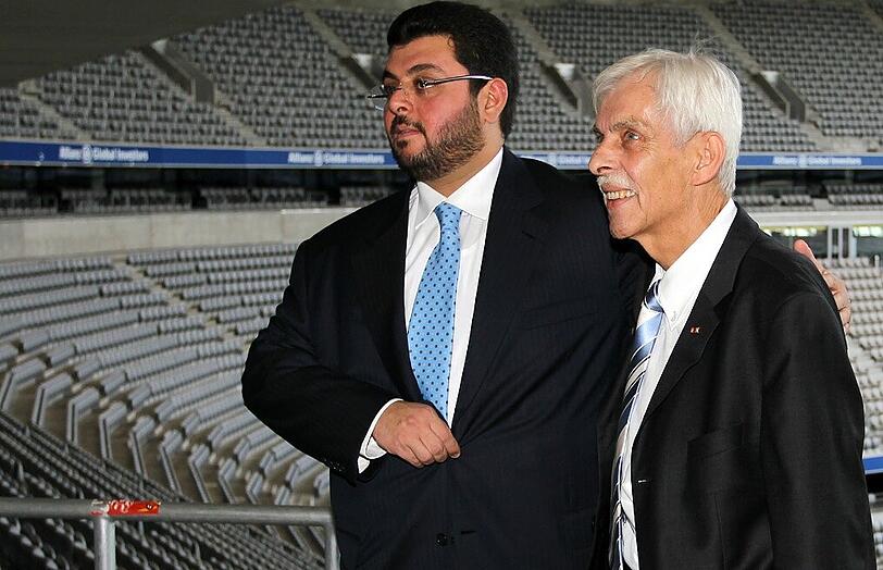 Da herrschte noch Harmonie: Investor Hasan Ismaik und Präsident Dieter Schneider.