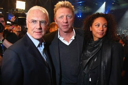 Zu gast bei Klitschko: Frank Beckenbauer, Boris Becker und dessenFreundin Lilly Kerssenberg.