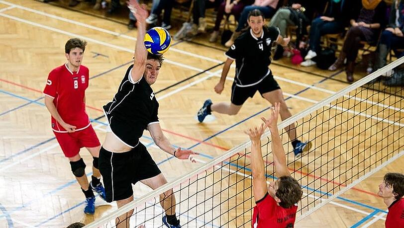 Gut gestartet: Die Volleyballer des MTV München. Gut gestartet: Die Volleyballer des MTV München.