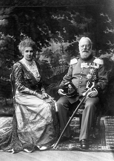 Lächeln! Ludwig III. mit Gattin Marie Therese.