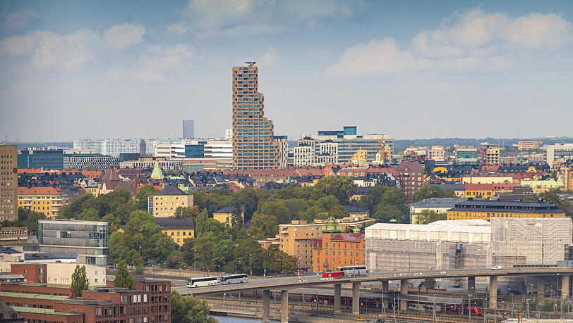 Einer der Norra-Türme in Stockholms Innenstadt. Einer der Norra-Türme in Stockholms Innenstadt.