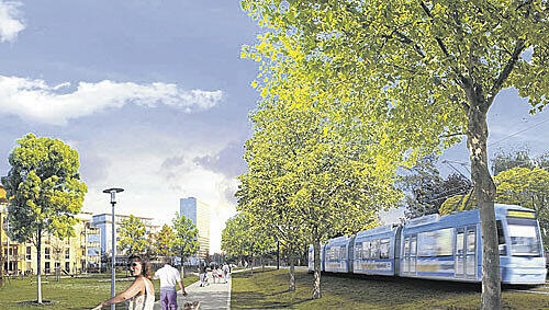 Schön grün und bestens angebunden ans Münchner Verkehrsnetz: Die Parkstadt Schwabing. Schön grün und bestens angebunden ans Münchner Verkehrsnetz: Die Parkstadt Schwabing.