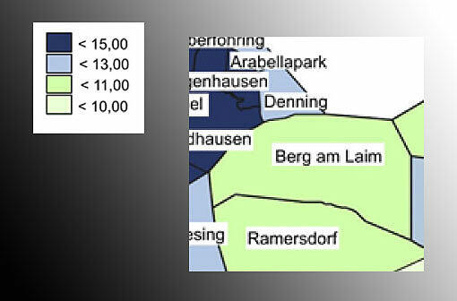 Berg am Laim: 10,9 Euro/qm