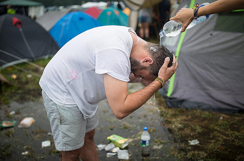 So sah es noch am Samstag auf dem Hurricane-Gelände aus