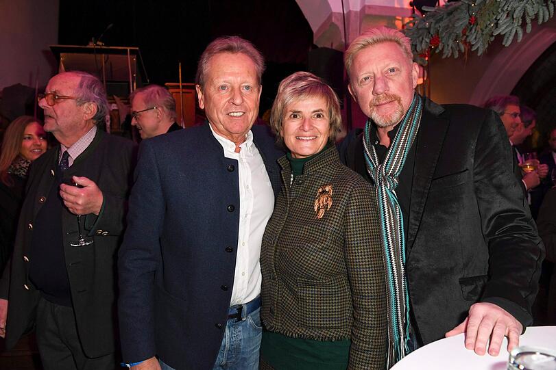 Dr. Klaus Eder, Fürstin Gloria von Thurn und Taxis mit Boris Becker