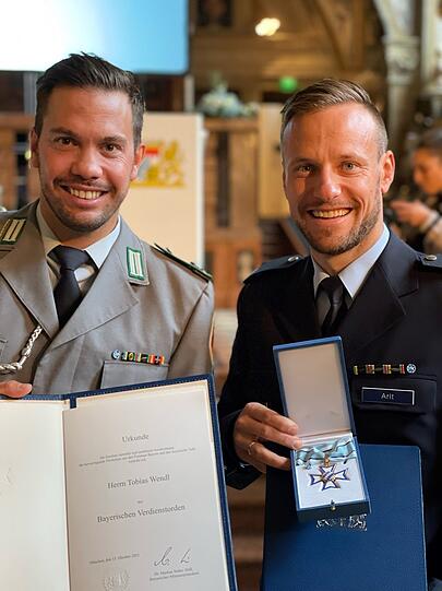 Arlt und Wendl sind nun auch Träger des bayerischen Verdienstordens.