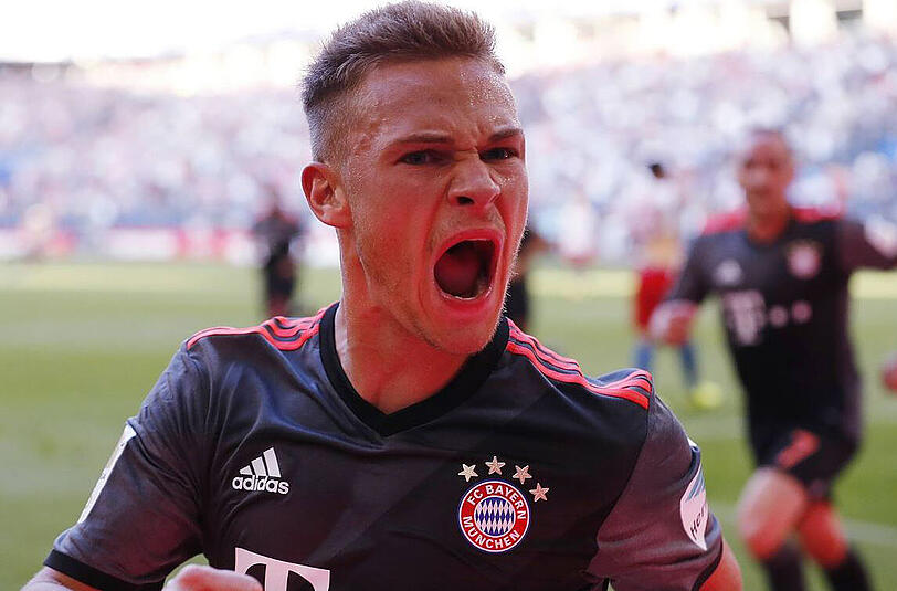 Schreit seine Freude heraus: Bayern-Torschütze Joshua Kimmich.