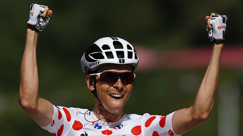 Der Franzose Warren Barguil vom deutschen Team Sunweb triumphiert am französischen Nationalfeiertag.