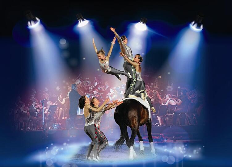 Imposant ist die Pferdeshow "Cavallo Classico", die in Riem gastiert.