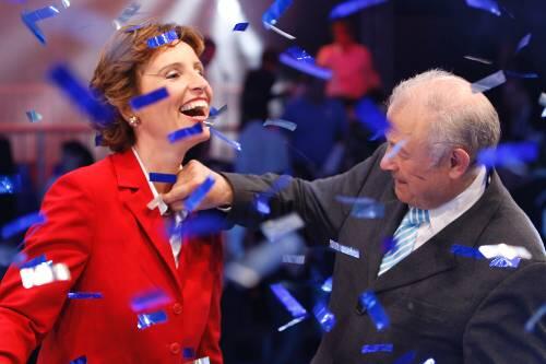 Die Wahlkampfshow ist noch steigerungsfähig: CSU-Generalin Haderthauer und Ministerpräsident Beckstein in der Münchner Zenith-Halle