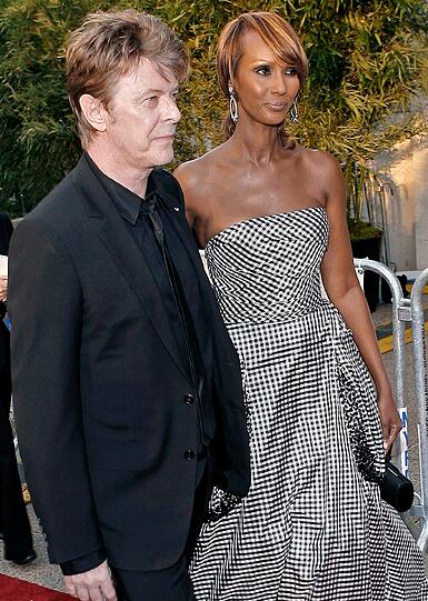 David Bowie mit seiner zweiten Frau Iman Abdulmajid