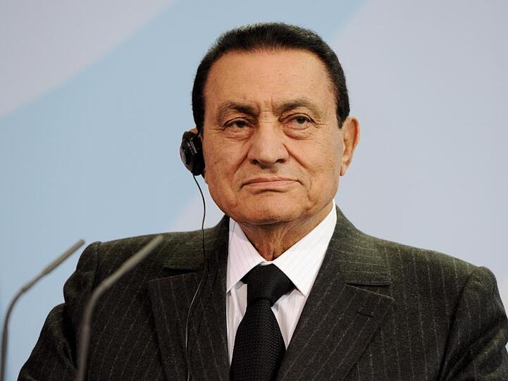 Der damalige ägyptische Präsident Husni Mubarak im Jahr 2010 in Berlin.