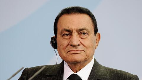 Der damalige ägyptische Präsident Husni Mubarak im Jahr 2010 in Berlin.