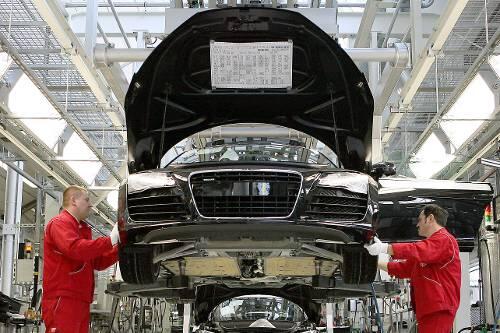 Produktion bei Audi: Die Wirtschaftsflaute bringt immer mehr Hersteller in Schwierigkeiten.