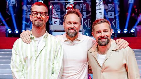 Joko Winterscheidt, Steven Gätjen und Klaas Heufer-Umlauf (v.l.) in der Gameshow "Joko & Klaas gegen ProSieben".