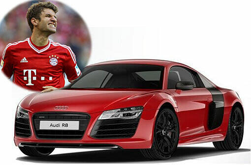 Müller, der bodenständige AlleskönnerMit das Schärfste, was Bayern autotechnisch zu bieten hat: Der Audi R8 mit quattro-Antrieb. Der Alleskönner unter den Sportboliden passt gut zum Tausendsassa Thomas Müller, weil er trotz aller Rasanz alltags- und massentauglich ist. Der freundliche Wagen von nebenan, aber eben mit ordentlich Zunder unter der Haube (550 PS). Sieht alles in allem eher unscheinbar aus, ist aber kaum zu halten. Und verliert trotz aller Extravaganzen nie die Bodenhaftung.