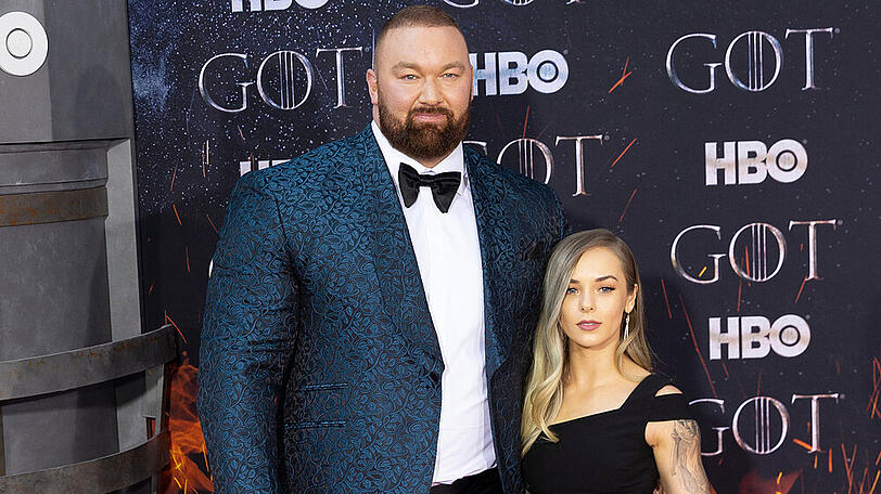 Kelsey Henson und Hafthor Björnsson bei einem gemeinsamen Auftritt in New York