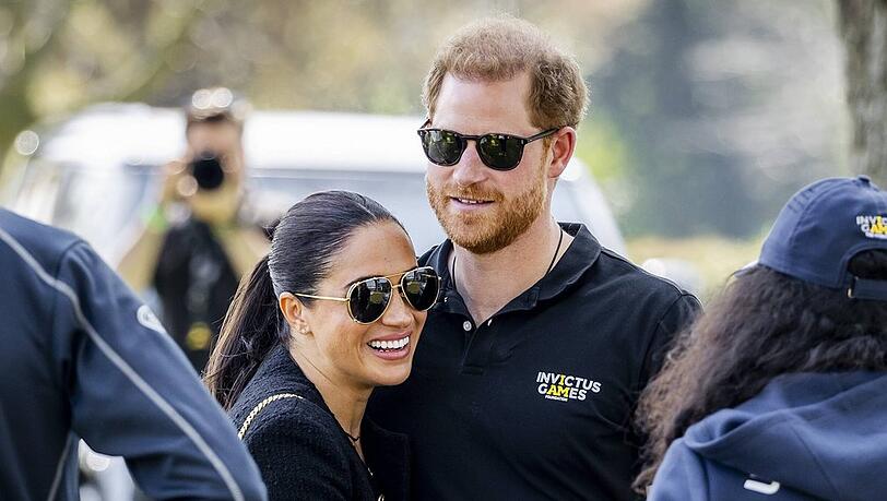 Herzogin Meghan und Prinz Harry strahlten bei den Invictus Games in Den Haag.