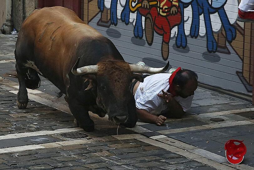 Die Bilder der Stierhatz in Pamplona zum Durchklicken.