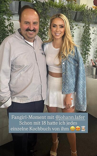 Bei einem Pferdesportevent in Aachen traf Vivien Wulf auf ihr großes Koch-Idol Johann Lafer.