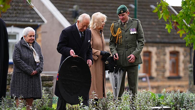 König Charles III. und Königin Camilla gedenken der verheerenden Katastrophe von Aberfan. König Charles III. und Königin Camilla gedenken der verheerenden Katastrophe von Aberfan.