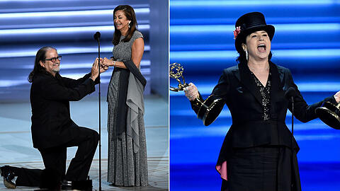 Emmys 2018: Ein Heiratsantrag auf der Bühne verzückt die Zuschauer und Dramaserie "The Marvelous Mrs. Maisel" räumt ab.