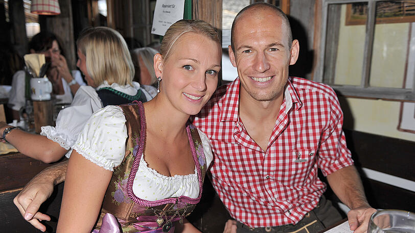 Arjen Robben mit seiner Frau Bernadien
