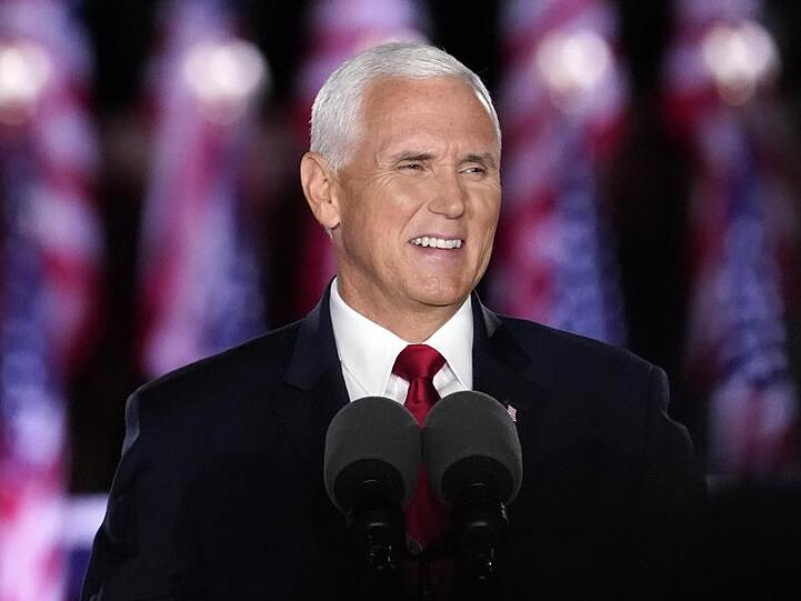US-Vizepräsident Mike Pence greift auf dem Parteitag der Republikaner Joe Biden an.