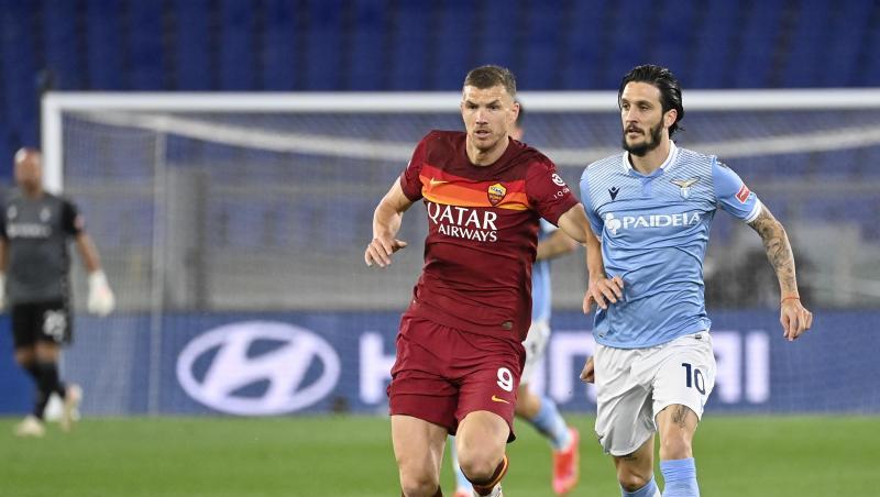 Edin Dzeko (l) kommt aus Rom zu Inter Mailand.