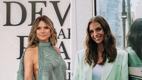 Heidi Klum (l.) scheint ein Fan von Laura Wontorra zu sein.