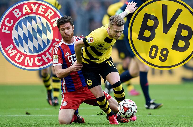 Duell im Mittelfeld: Xabi Alonso (l.) gegen Marco Reus.