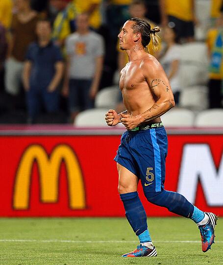 Was für schönes blondes Haar: Frankreichs Abwehrhüne Philippe Mexes.