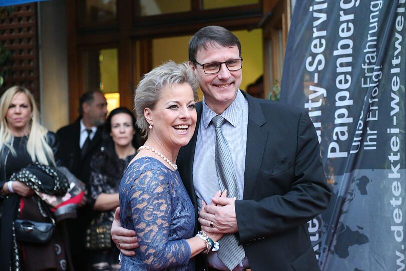 Unter den VIPs: Tanja Schumann mit Stefan Burmeister.