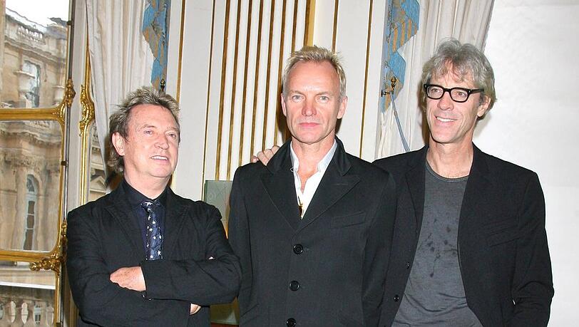 18 Jahre ist dieses Bild alt: Sting umgeben von Andy Summers (l.) und Stewart Copeland.