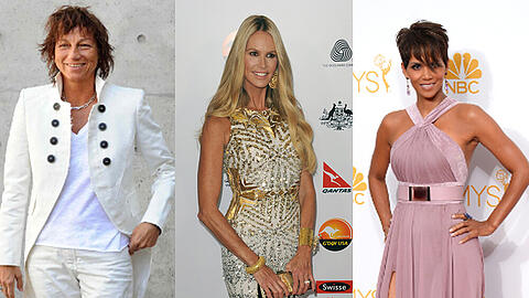 Elle Macpherson: Bald in der Mitte berühmter Mitglieder des Ü45-Mama-Clubs? Gianna Nannini (li.) und Halle Berry (re.). Weitere spätegebärende Promi-Damen in der Bilderstrecke.