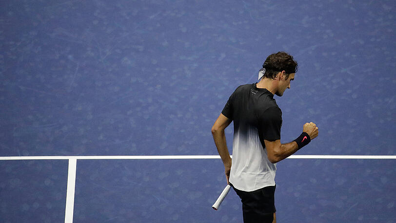 Musste gleich in der ersten Runde über fünf Sätze gehen: Der Schweizer Roger Federer.