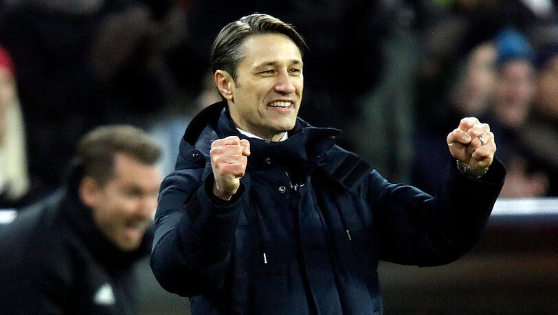 Erleichtert: Bayern-Trainer Niko Kovac nach dem Sieg gegen Benfica Lissabon. Erleichtert: Bayern-Trainer Niko Kovac nach dem Sieg gegen Benfica Lissabon.
