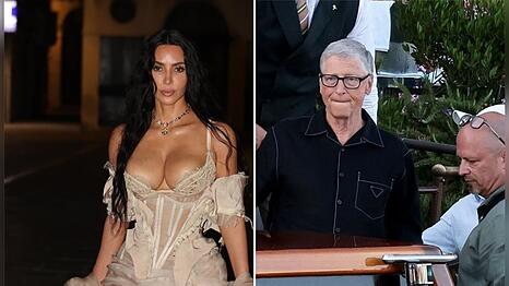 Kim Kardashian und Bill Gates interpretierten das Motto der Bezos-Party maximal unterschiedlich.