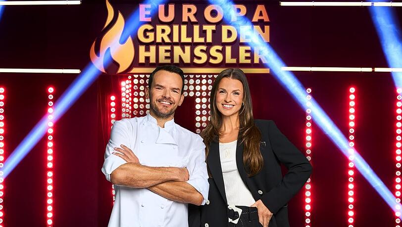 Steffen Henssler hat in "Europa grillt den Henssler" wie gewohnt Moderatorin Laura Wontorra an seiner Seite.