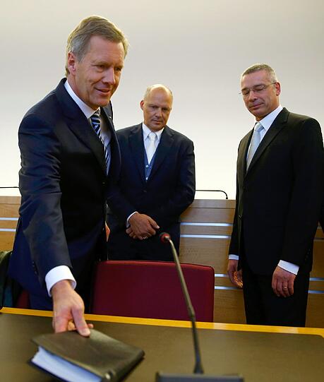 Christian Wulff beim Prozessauftakt in Hannover.