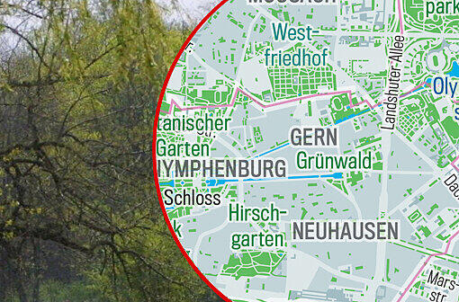 Viel Grün zwischen Grau: Die Bilderstrecke zeigt, wo es in München Parks, Grün- und Erholungsflächen gibt &ndash; und wo Wasser.