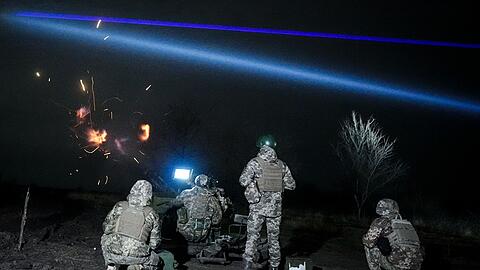 Ein ukrainischer mobiler Drohnen-Abwehrtrupp beim Training östlich der Hafenstadt Odessa. (Archivbild)