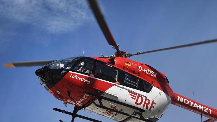 Ein Rettungshubschrauber im Einsatz.