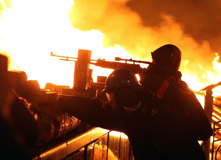 Blut, Feuer, Gewalt: Die Situation in Kiew ist in der Nacht weiter eskaliert. Die Bilder aus der Ukraine.