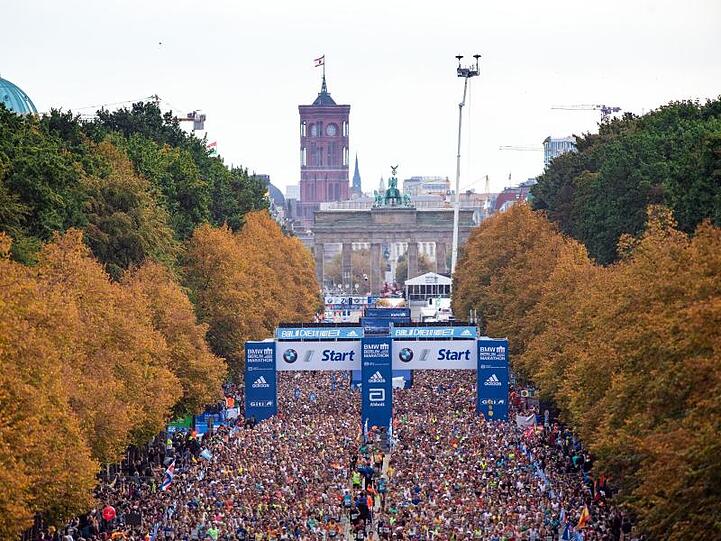 Über 47.000 Läufer waren beim Berlin-Marathon am Start.