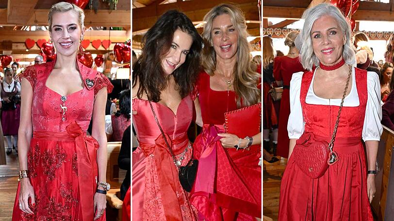 Allesamt in Rot - und teilweise sogar im Partnerlook: Die Promi-Damen haben die "Red Ladies Wiesn" gefeiert. Allesamt in Rot - und teilweise sogar im Partnerlook: Die Promi-Damen haben die "Red Ladies Wiesn" gefeiert.