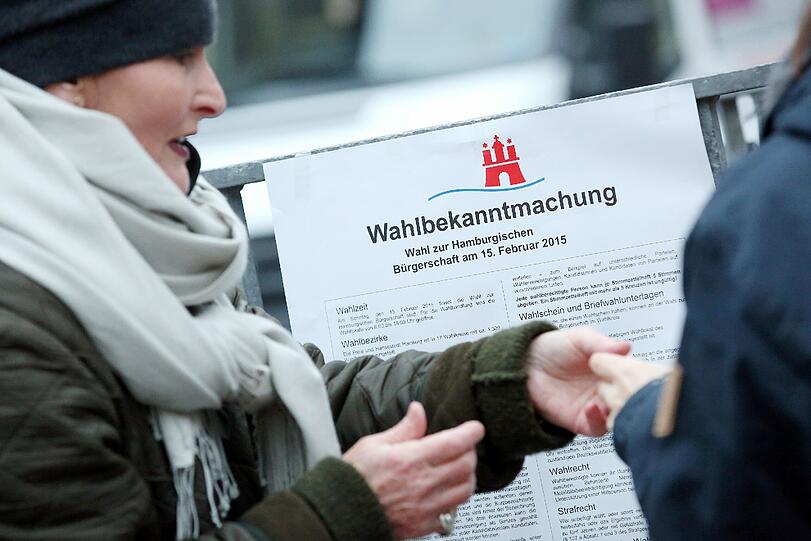 Bilder von der Wahl in Hamburg